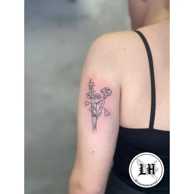 Feinlinien-Tattoo aus dem Studio Sweet Temptation in Bottrop