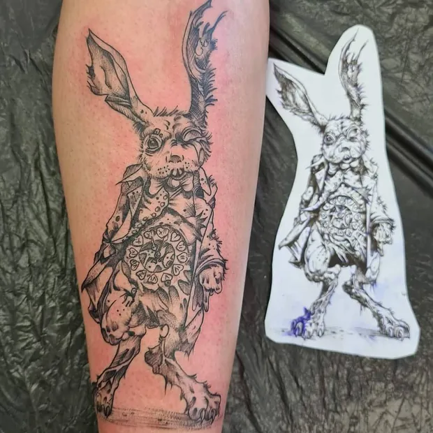 Feinlinien-Tattoo aus dem Studio Sweet Temptation in Bottrop