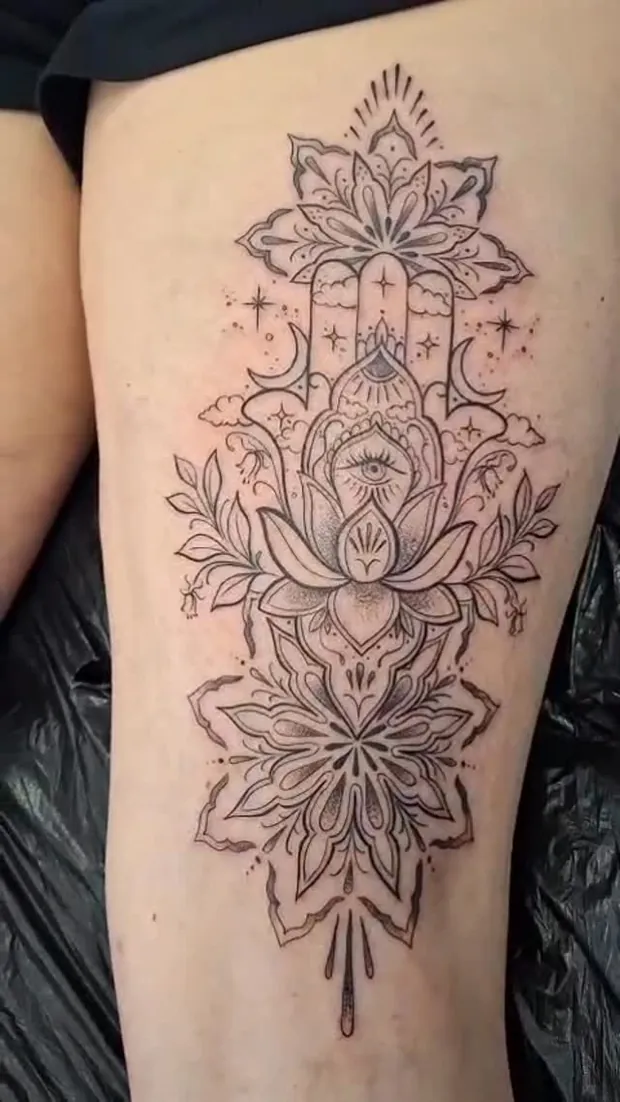 Ornamentales Tattoo aus dem Studio Sweet Temptation in Bottrop