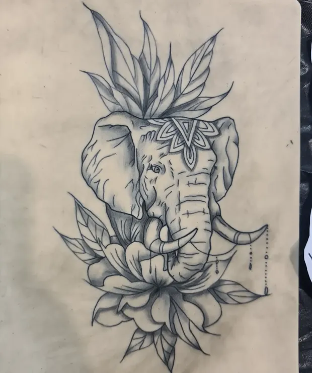 Feinlinien-Tattoo aus dem Studio Sweet Temptation in Bottrop