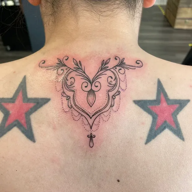 Ornamentales Tattoo aus dem Studio Sweet Temptation in Bottrop