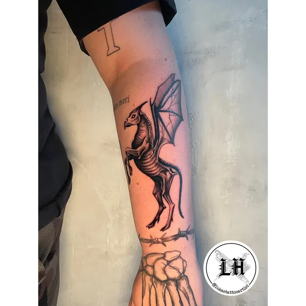 Feinlinien-Tattoo aus dem Studio Sweet Temptation in Bottrop