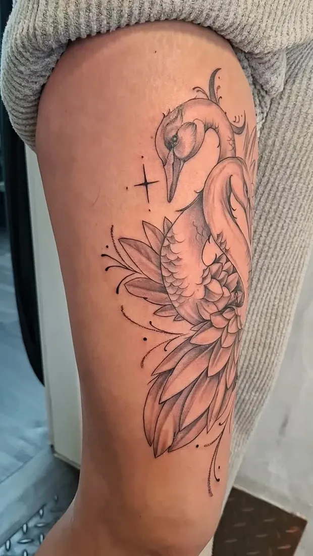 Feinlinien-Tattoo aus dem Studio Sweet Temptation in Bottrop